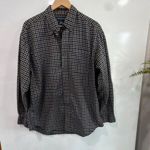 Naturalife Mens Plaid Flannel Shirt Large Cotton